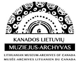 Logo noir et blanc du Musée-archives lituanien du Canada.