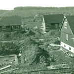 Les maisons du quartier nord, et l’escarpement de Niagara au sud