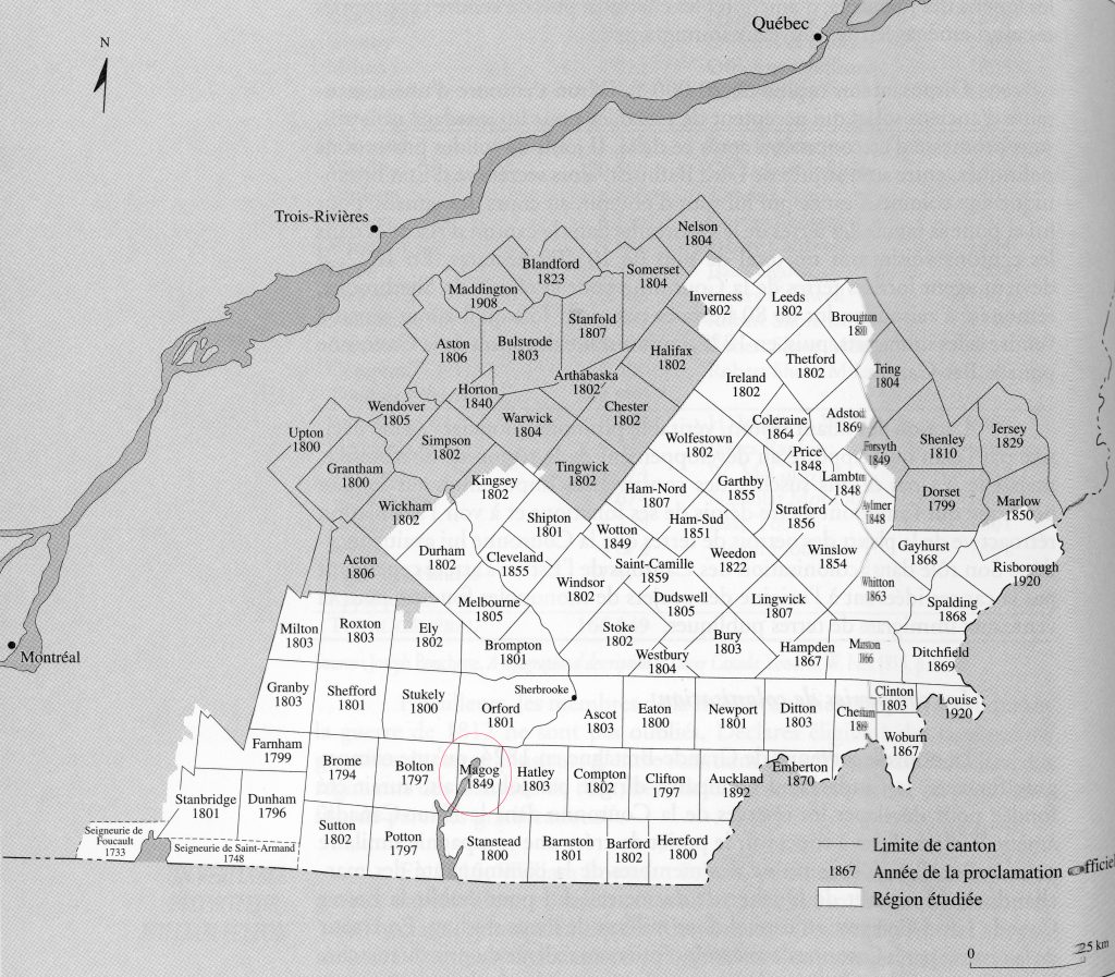 Carte Des Cantons-de-l'Est | L’histoire De L’éducation à Magog : Des ...