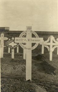 Grave marker in military cemetery