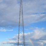 Photographie du pylône de télégraphie sans fil de Marconi à Battle Harbour