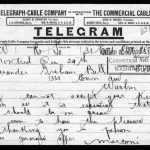 Télégramme de Guglielmo Marconi à Alexander Graham Bell